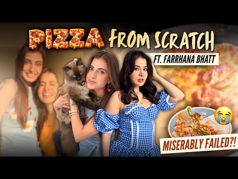 Pizza From Scratch FT. Farhana Bhatt | cooking Vlog | @TheUorfi @bhatfarhana910