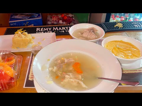 BAHAMAS BREAKFAST FIRST TIME EATING BOILED FISH WITH GRITS