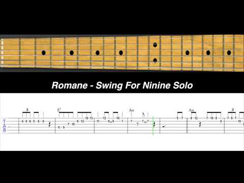 Swing For Ninine - Romane Solo Tab | Gypsy Jazz Guitar