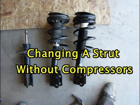 Learn the best way to replace a strut with and without spring compressors
