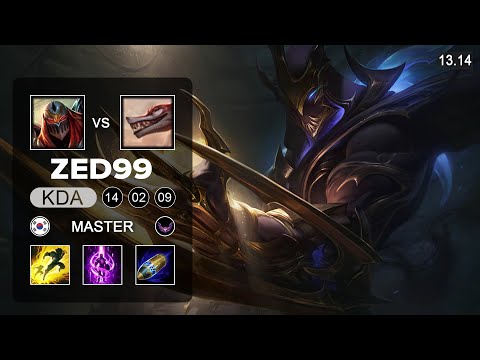ZED99 Zed vs Naafiri Mid - KR Master - Patch 13.14 Season 13