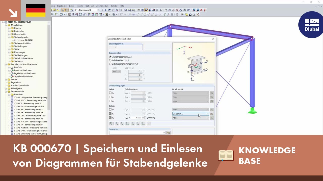 KB 000670 | Speichern und Einlesen von Diagrammen für Stabendgelenke