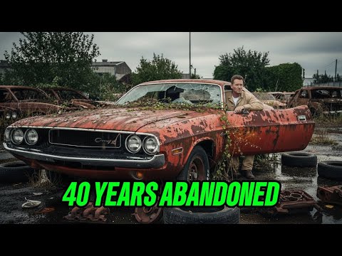 ASMR Car Restoration Full Rebuild of 1970 Dodge Challenger from Abandoned Condition to Looking New
