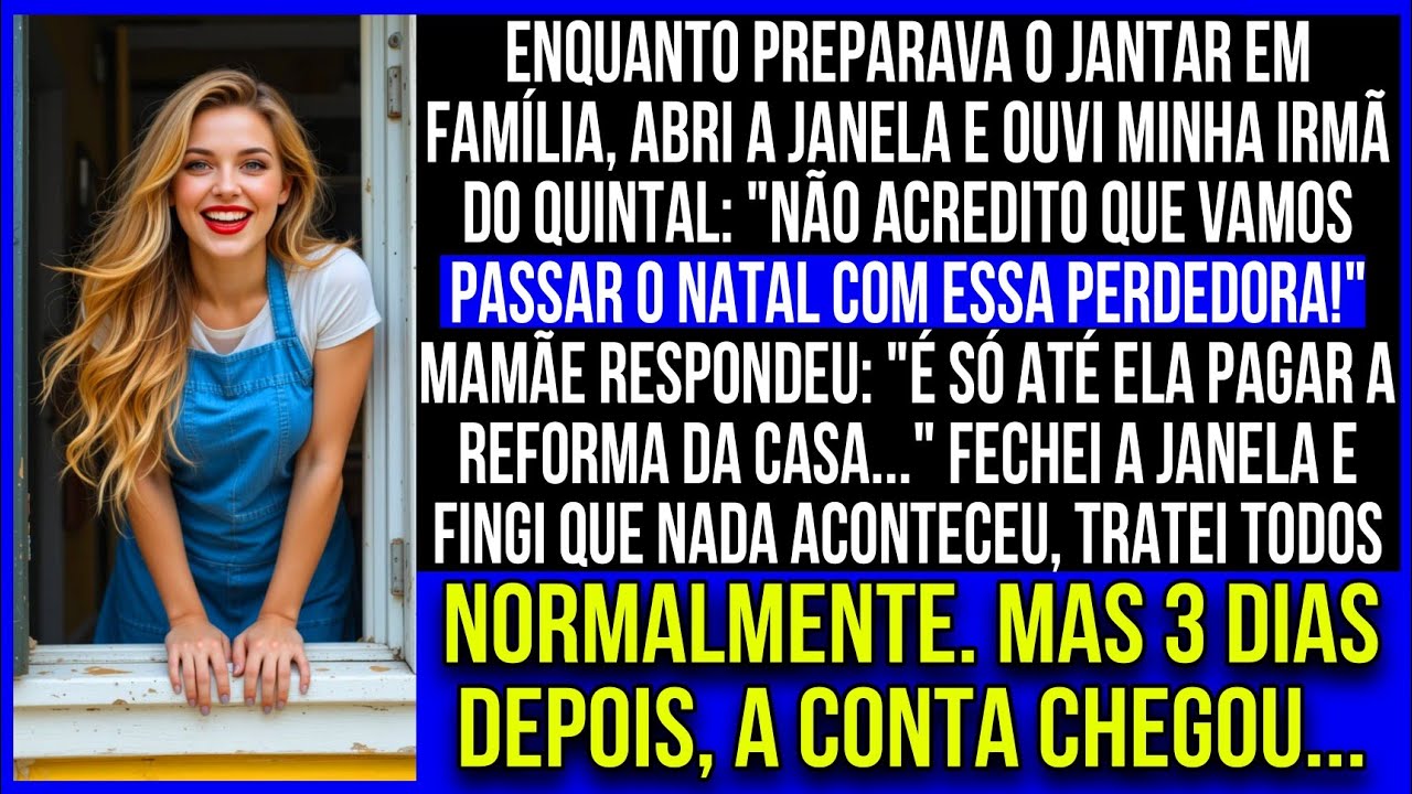 Enquanto me preparava para uma festa de Natal para minha família, abri a janela e então