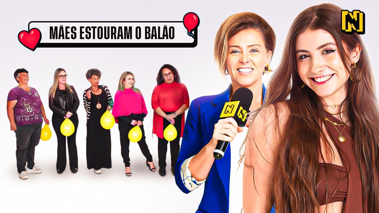 MÃES ESTOURAM O BALÃO PARA FILHOS