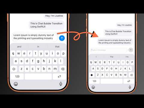 Chat Bubble TextField Transition Using SwiftUI | iOS 27 | Xcode 27 thumbnail