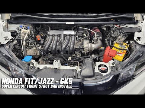HONDA FIT/JAZZ - GK5 - Super Circuit Front Strut Bar Installation #HondaFit4Adventure #RZCrewGarage