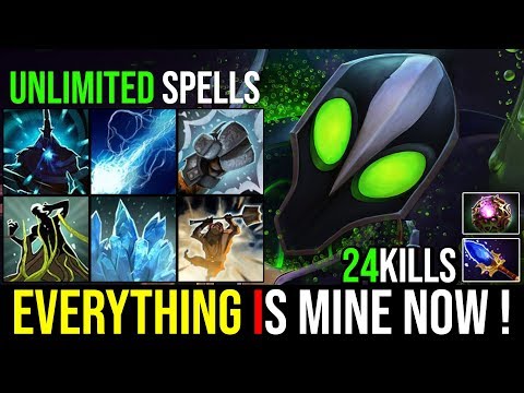 So Many Great Spells - Nonstop Spam Skill with Scepter Octarine [Rubick] WTF 24Kills By GH DotA 2