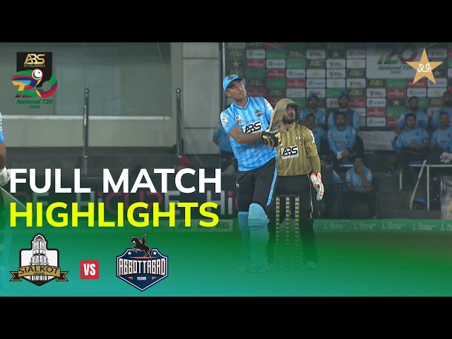 Full Highlights | Sialkot Region vs Abbottabad Region | ABS Developers National T20 Cup 2026 | MZA1H