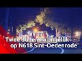 De scooter waarop de slachtoffers zaten, werd geraakt door een auto