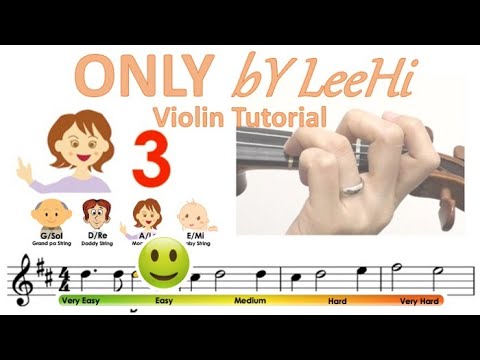 Only by LeeHi sheet music and easy violin tutorial