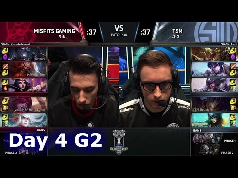 TSM vs Misfits | Day 4 Main Group Stage S7 LoL Worlds 2017 | TSM vs MSF G1