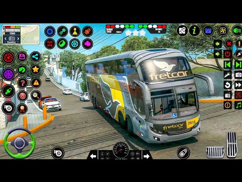 Uphill Offroad || Bus Driving Simulator Coach Bus Tourist Drivier 2023 - Android Gameplay