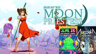 Retro-style 3 games: Saga of the Moon Priestess, Slime 3K: Rise Against Despot, Arcadia: Colony