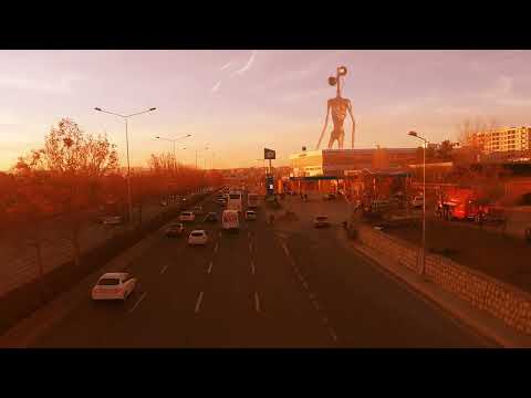 Giant Siren Head in City