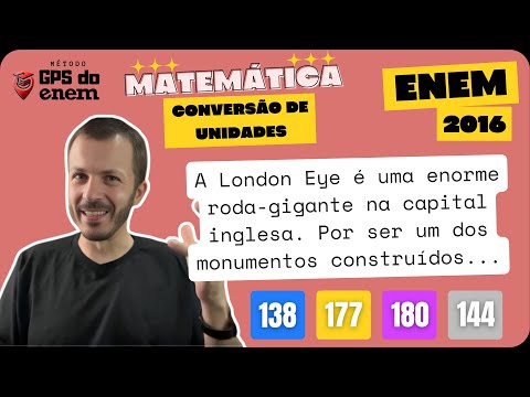 🐧 177. ENEM 2016.1 Conversão Unid.| Questão 👉🏻 "A London Eye é uma enorme roda-gigante" | Matemática