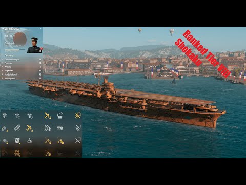 WoWS CV Flugzeugträger Shokaku Japan Stufe 8 [ranked 114k dmg 4 kills Base EP 2.2k]