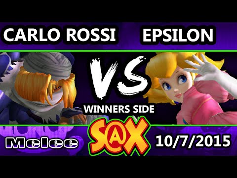 S@X 118 - Carlo Rossi (Sheik) Vs. Epsilon (Peach) SSBM Tournament - Smash Melee