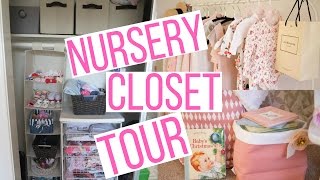 NURSERY CLOSET STORAGE & ORGANIZATION TOUR ! | Hayley Paige
