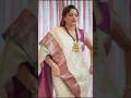 Rachitaram Cute White Saree Looks