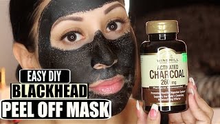 Easy DIY Blackhead Remover Peel Off Mask! Peeling off Blackheads & WhiteHeads GONE WRONG!