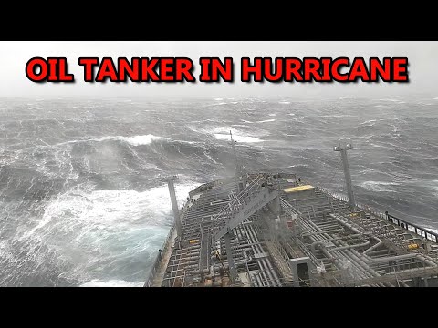 Oil Tanker in Hurricane | Heavy Seas in The North Atlantic Ocean