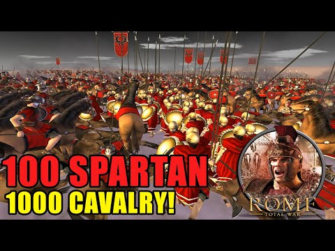 100 SPARTAN vs 1000 CAVALRY UNITS! Rome Total War - Custom Battle Simulator