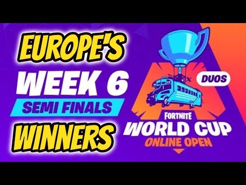 *FORTNITE WORLD CUP* WEEK 6 SEMI-FINALS EUROPE'S WINNERS! (Solary Airwaks &Solary Nîkof)