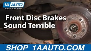 Really Bad Worn out Front Disc Brakes Sound Terrible - Dangerous