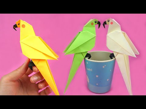 Papagei falten - Papier vogel falten - Basteln mit papier | DIY Bastelideen