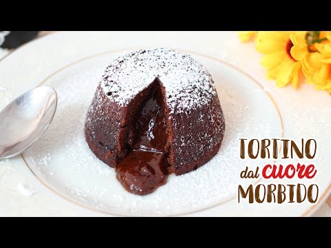 TORTINO AL CIOCCOLATO CON CUORE MORBIDO E CALDO - RICETTA FACILE - pronti in 10 minuti