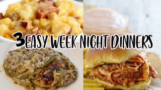 3 EASY WEEKNIGHT FAMILY MEALS KID FRIENDLY DINNER RECIPES | WHATS FOR DINNER