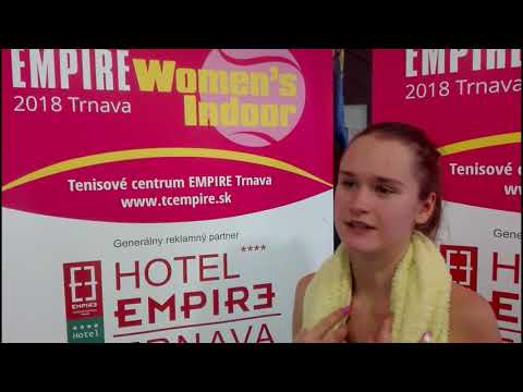 EMPIRE Women's Indoor 2018: interview, Adriana SENKAROVA (SVK) - Nicole GADIENT (SUI) 0-6 7-5 7-5