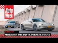 Mercedes-AMG EQS 53 vs. Porsche Taycan GTS - AutoWeek Dubbeltest