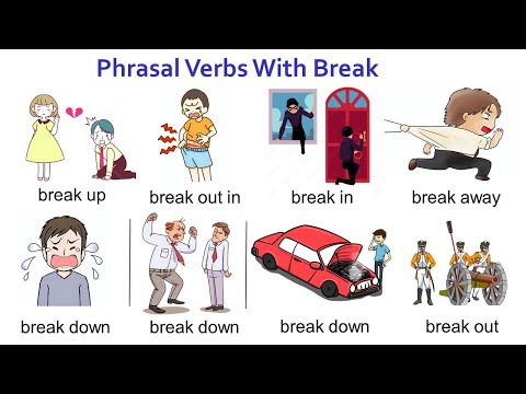phrasal verbs in English | break phrasal verbs in English | all phrasal verbs with break