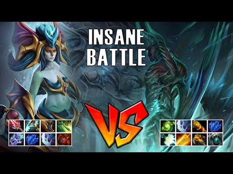 Epic Battle Insane Terrorblade Full Items vs Naga siren Full Items - Godadico Dota