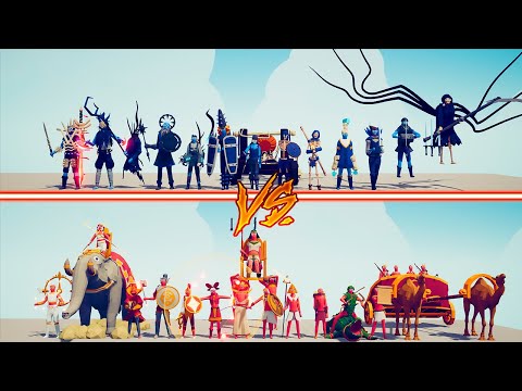 EGYPT TEAM + GOOD TEAM vs EVIL TEAM + SPOOKY TEAM - Totally Accurate Battle Simulator | TABS
