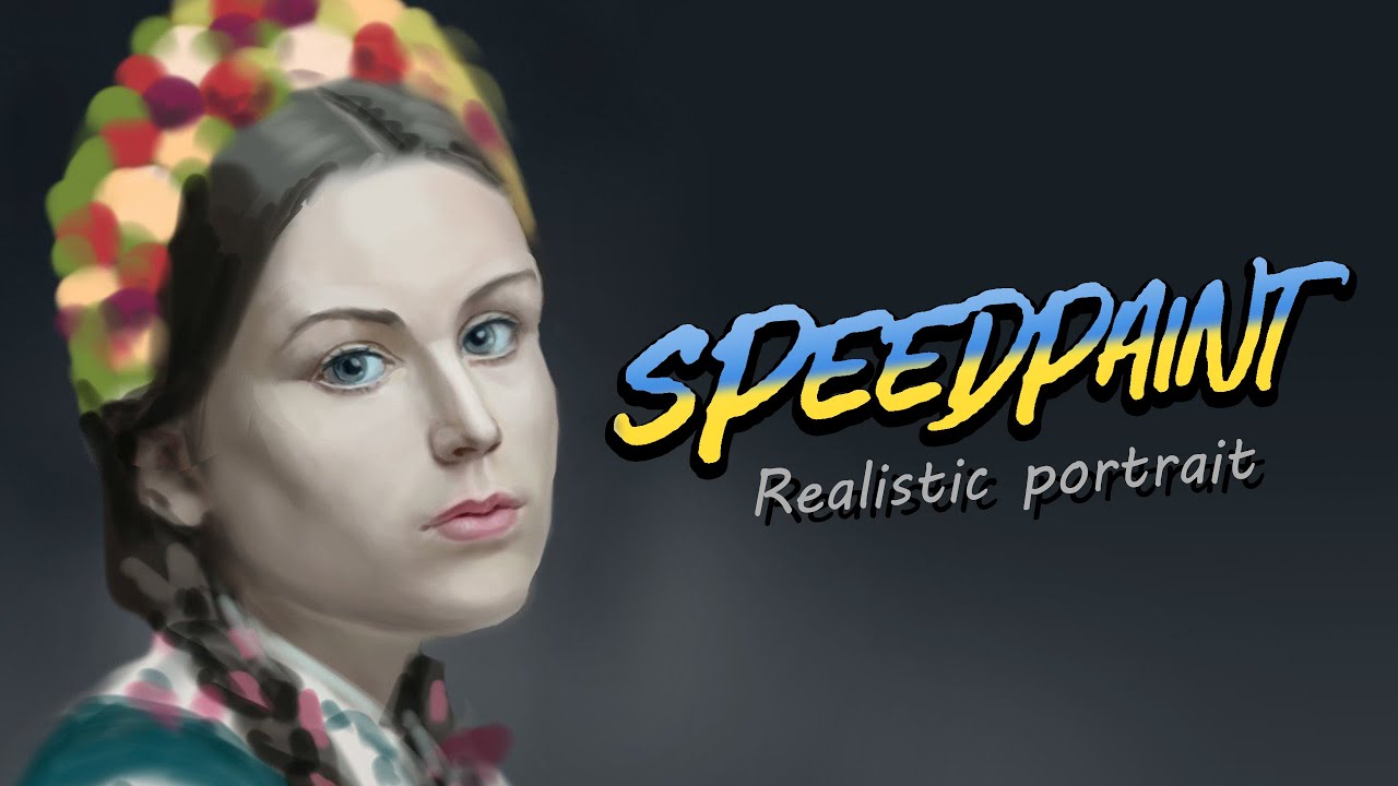 Speedpaint realistic portrait. Ukranian girl.