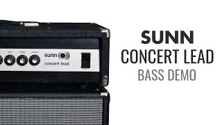 Video thumbnail for 1970s Sunn Concert Lead (Silverface) Bass Guitar Sound Demo by Caleb Andresen