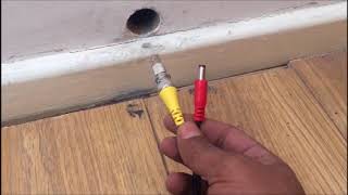 Easy way to route a cable through a cavity wall