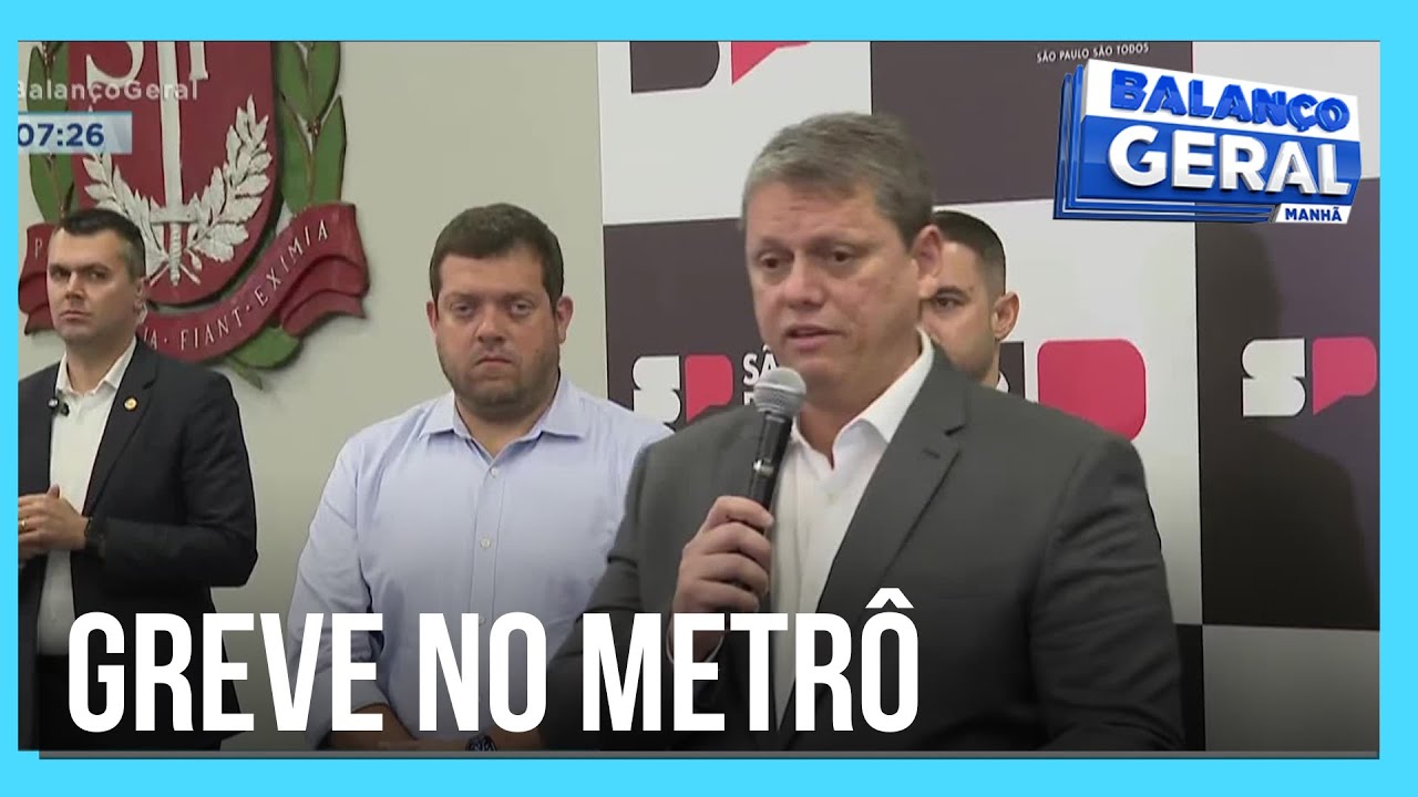 Tarcísio critica greve do metrô e diz que concessão das linhas foi debatida na eleição