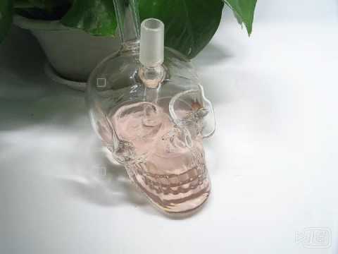 HOT SELL 7 5 inches Handmade Skull glass water pipe with 14mm female bowl