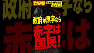 【緊急速報】政府が黒字なら赤字は国民！ #安藤裕 #参政党 #政治ショート