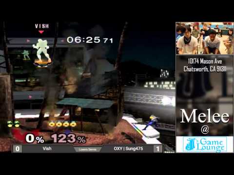 Melee at JJ's 16 - [62-bit] Vish (Captain Falcon) vs. OXY | Sung475 (Sheik) - Losers Semis - Singles