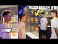 Joao Félix and Cancelo Reaction To Messi’s 7 Ballon D’Or at Barca Museum