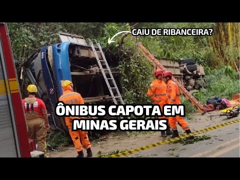 Sete pessoas morrem após ônibus capotar em Minas Gerais