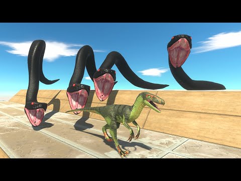 Only Fast Runners Will Escape from SNAKE ROAD - Animal Revolt Battle Simulator