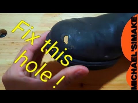 How to fix hole leather shoes