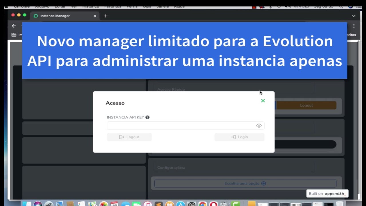 Evolution API - Manager de única Instancia