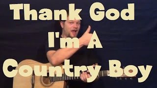 Thank God I'm A Country Boy (John Denver) Easy Strum Guitar Lesson How to Play Tutorial